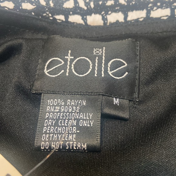 ETOILE Evening Collection Size M Black Crochet Dress NWT Needs Small Repair - Picture 9 of 16